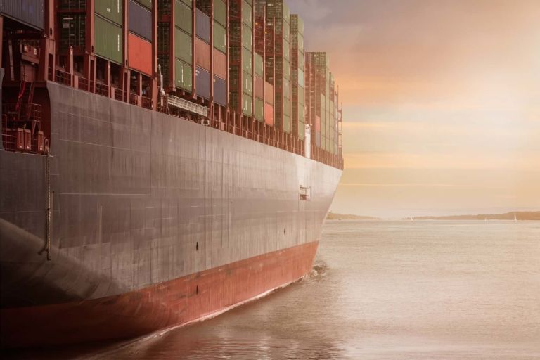 Image of a shipping cargo | Climate Nexus Poll