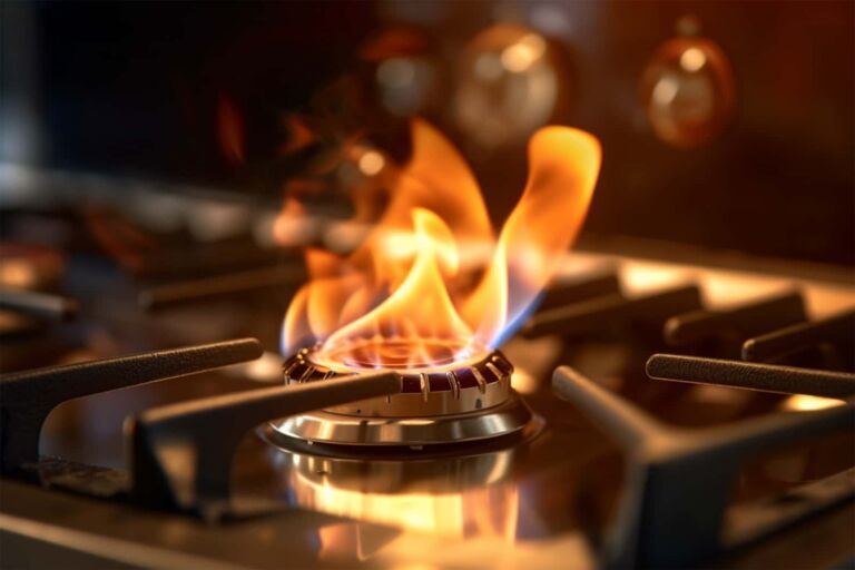 picture of a flame on a gas stove